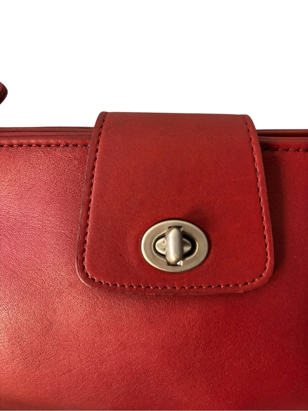Vintage Coach Red Leather Legacy Demi Flap Crossbody Bag 9154 - Made in USA